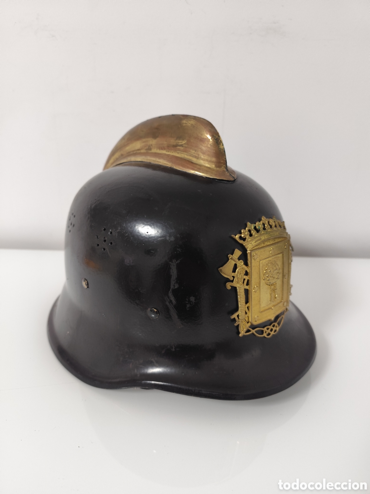 Militaria: Casco bomberos ayuntamiento de Madrid. - Foto 1