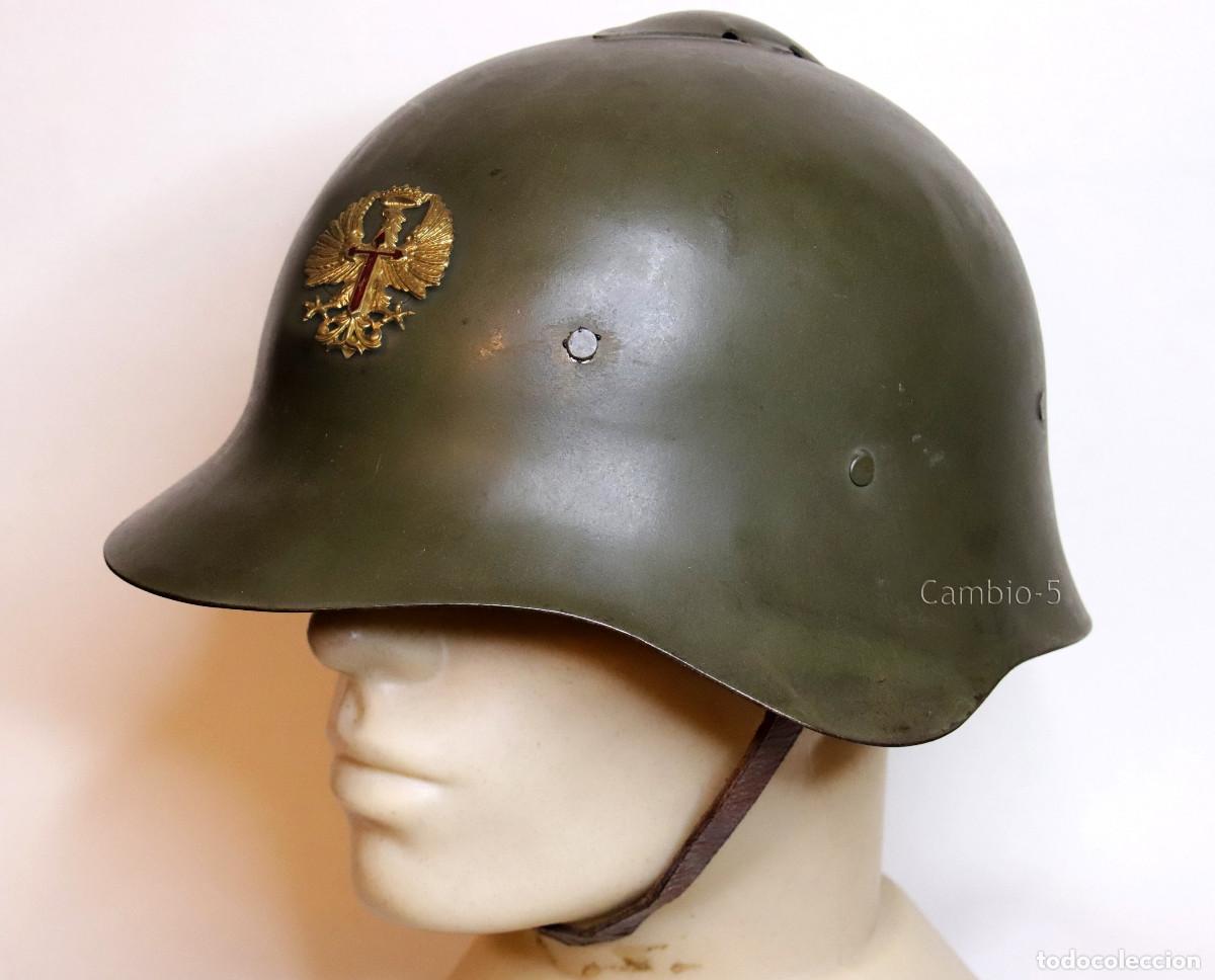 Militaria: Casco Ruso Modelo ssh 36- Readaptado por Espa&ntilde;a - Presilla Frontal Soldada