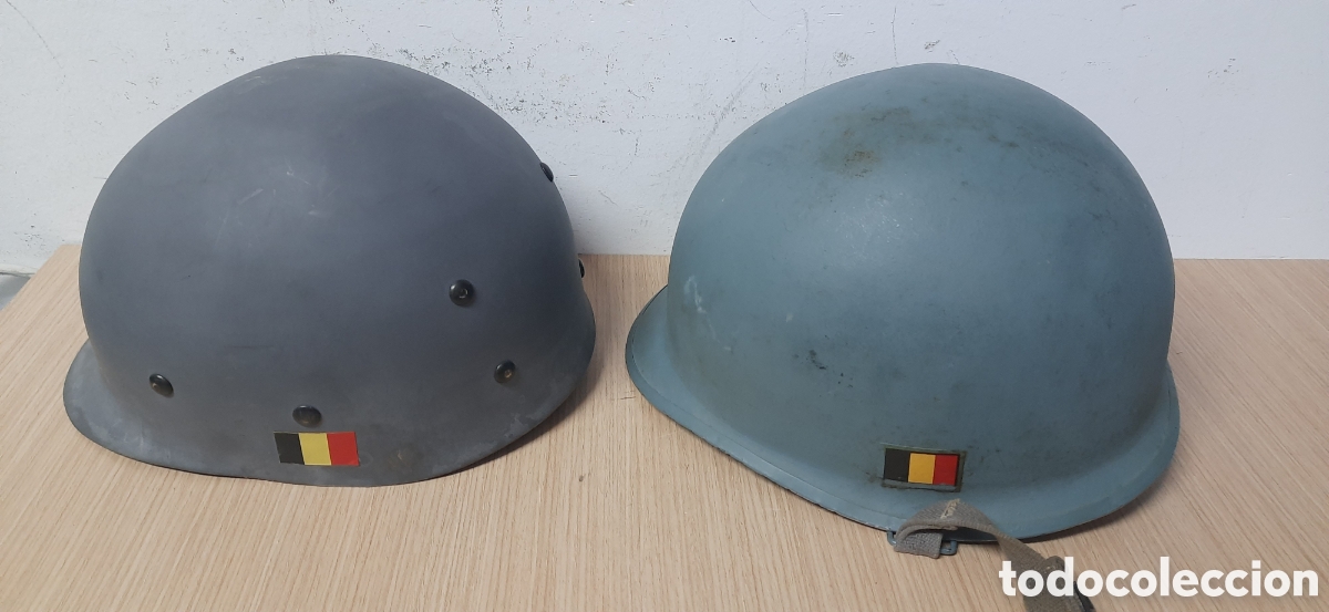Militaria: CASCO M1 BELGICA COLOR AZUL AVIACION