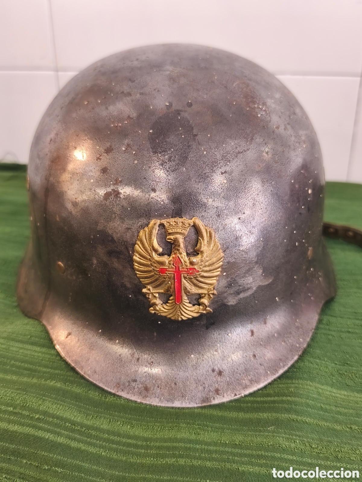 Militaria: Antiguo casco ejercito espa&ntilde;ol - Foto 3