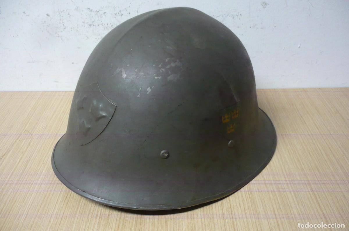 Militaria: CASCO SUECIA MOD M-21/18 2&ordm; GUERRA MUNDIAL