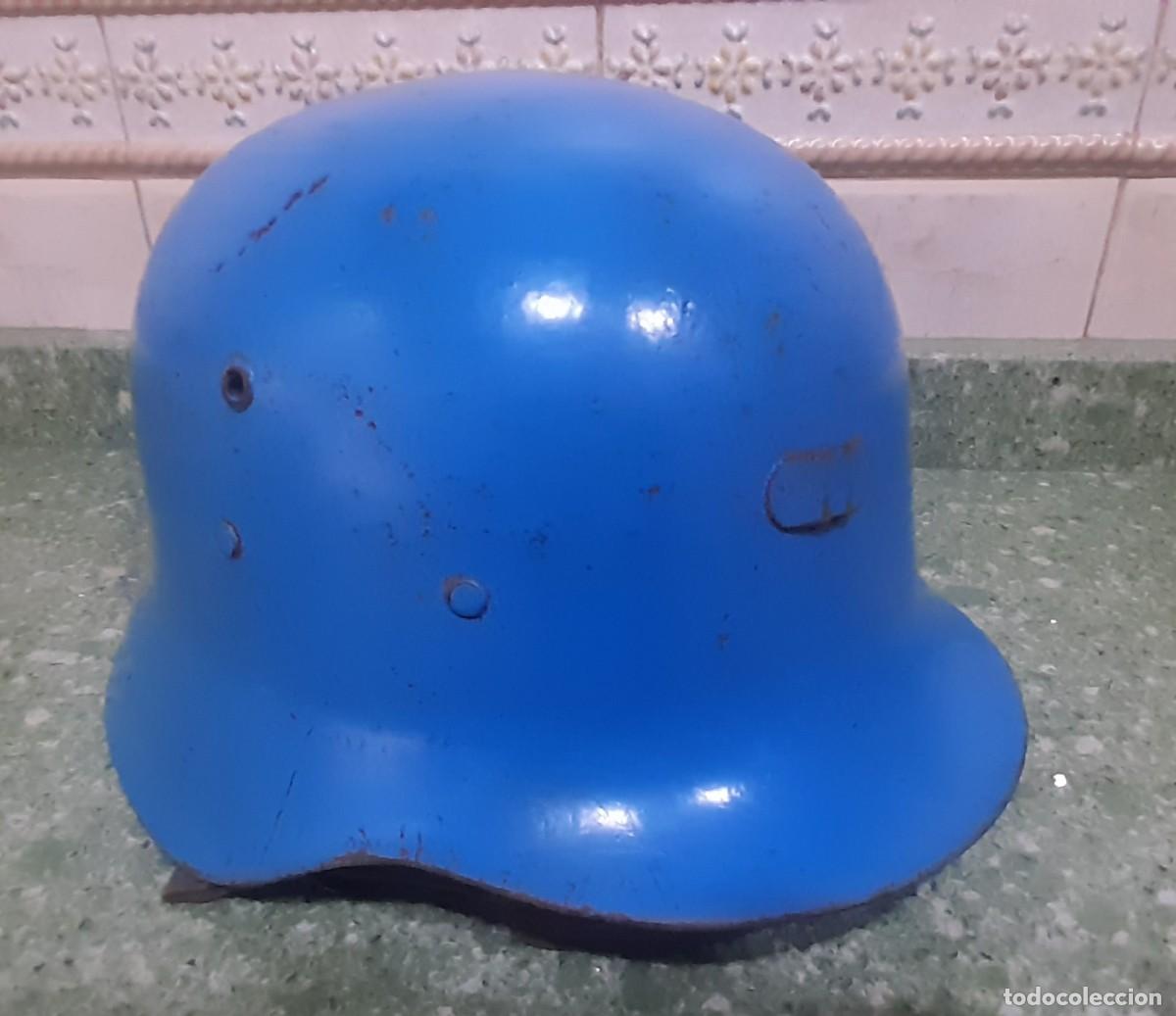 Militaria: Casco militar Z-42 color azul ONU