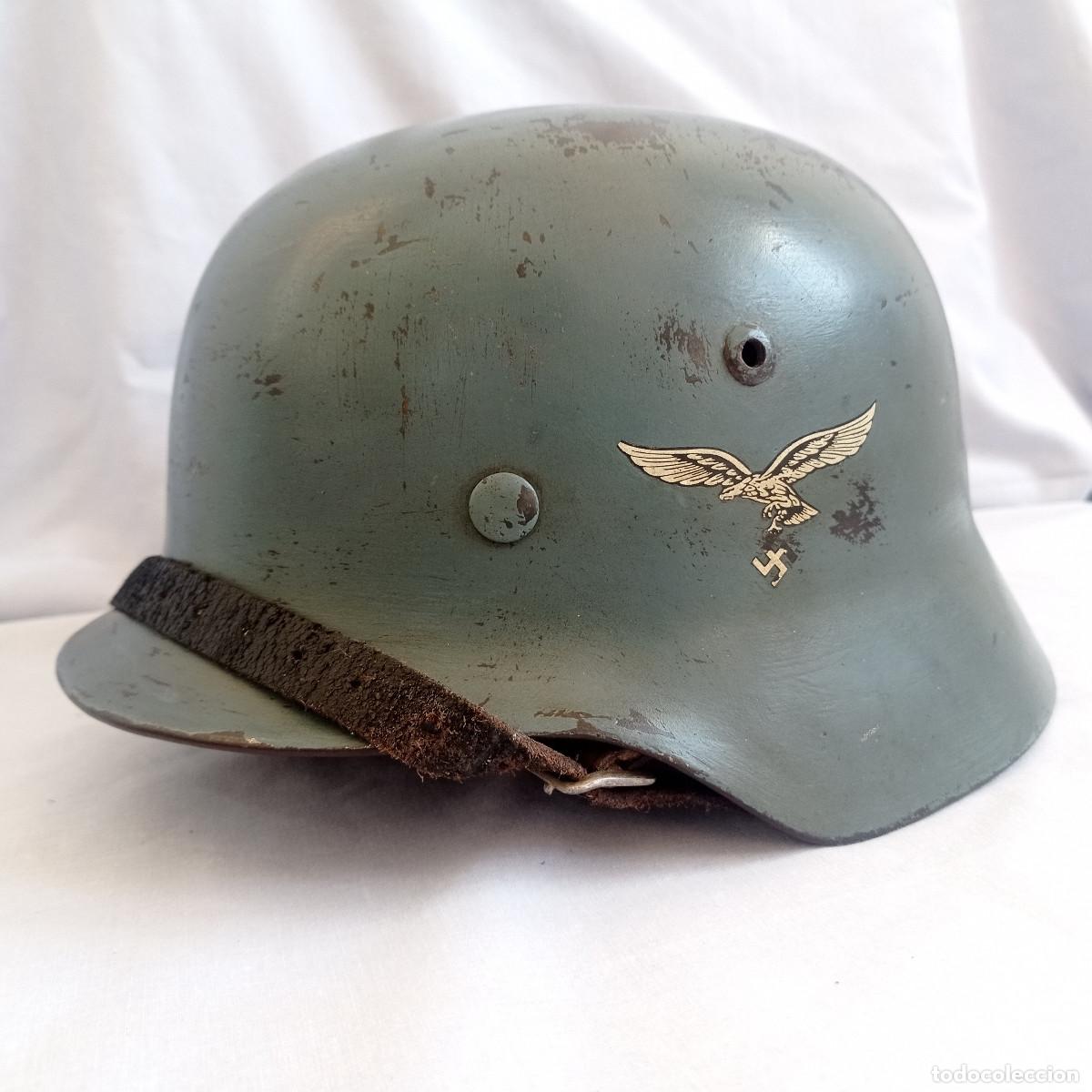 Militaria: ALEMANIA - CASCO M35 LUFTWAFFE DOBLE CALCA - NS66