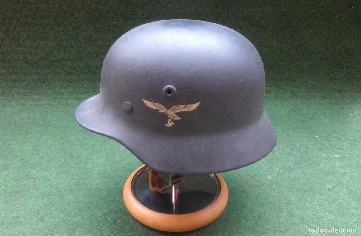 Militaria: Casco Original Alem&aacute;n de la Luftwaffe, marcaje IN199 - Q64