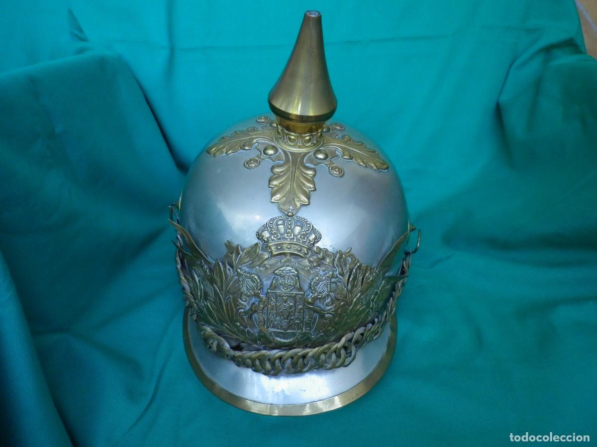 Militaria: ANTIGUO CASCO MET&Aacute;LICO DE GRAN GALA DE LA POLICIA LOCAL DE SEVILLA.(VER DESCRIPCI&Oacute;N).