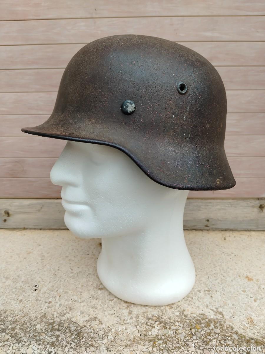 Militaria: CASCO ALEM&Aacute;N WEHRMACHT M40 CON INTERIOR SIN BARBOQUEJO. SEGUNDA GUERRA MUNDIAL