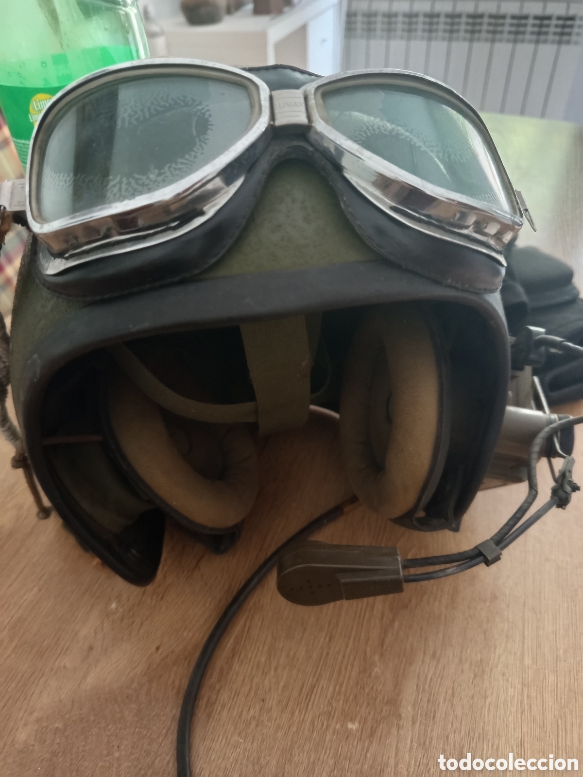 Militaria: Casco militar aviaci&oacute;n/tanquista/motorista