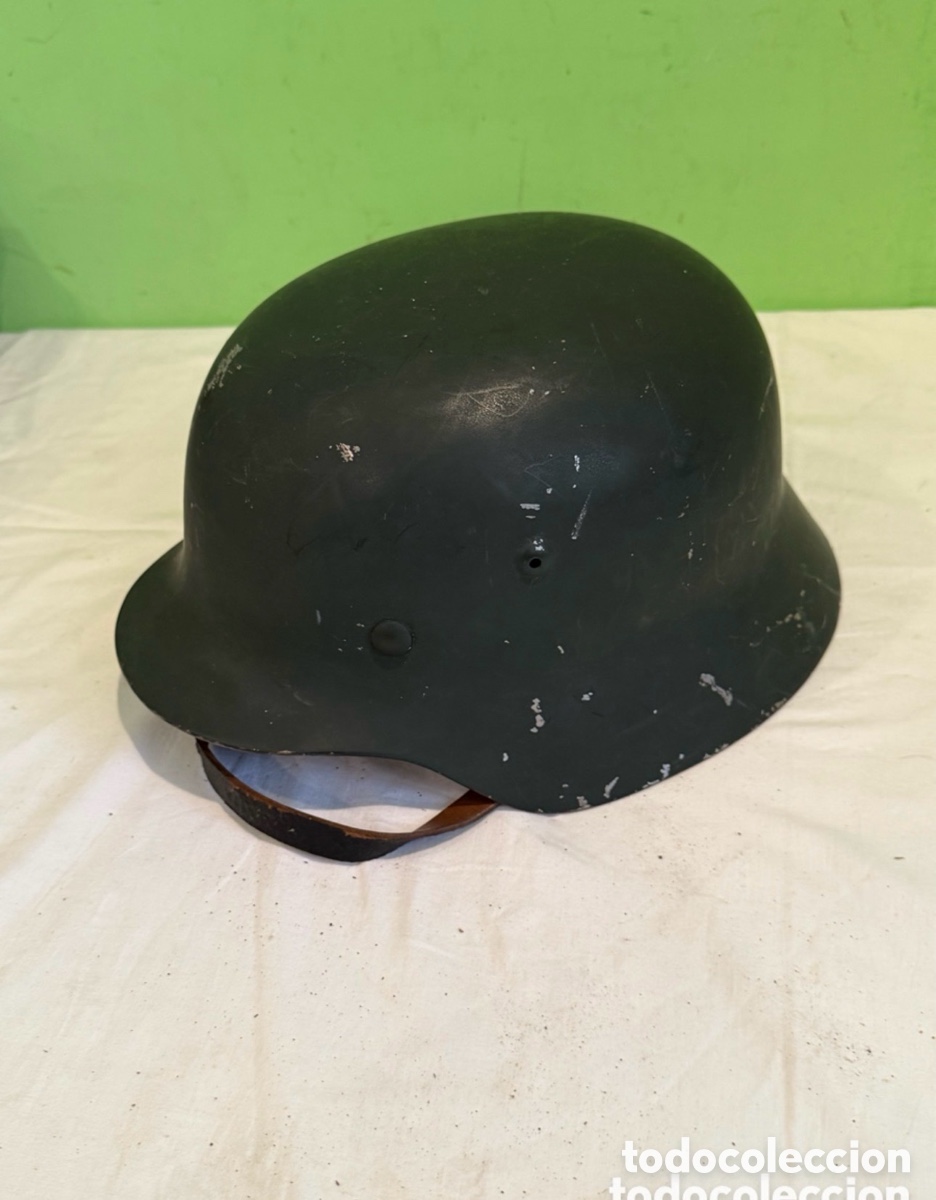 Militaria: Casco met&aacute;lico militar estilo suizo M18 restaurado
