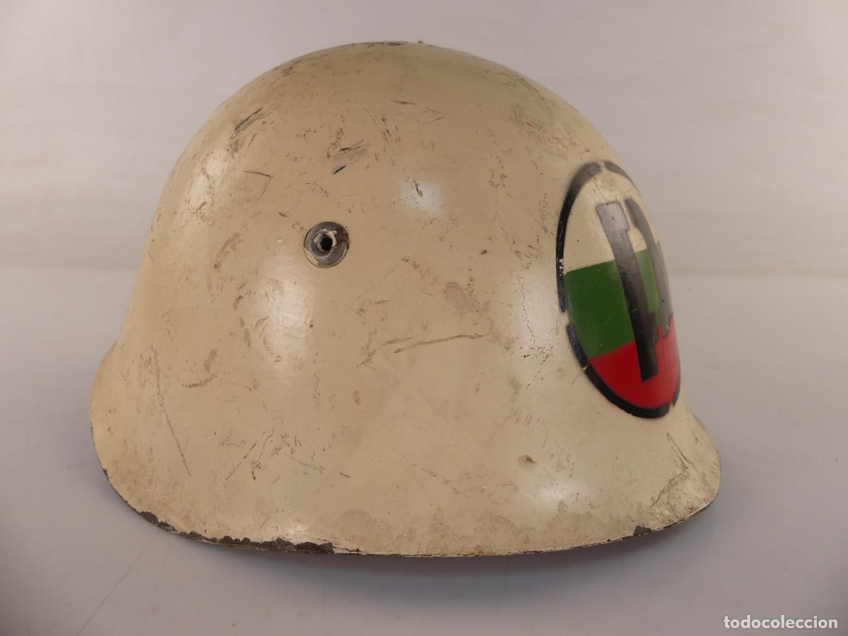 Militaria: ANTIGUO CASCO MODELO ITALIANO BLANCO FABRICADO PARA BULGARIA SEGUNDA GUERRA MUNDIAL