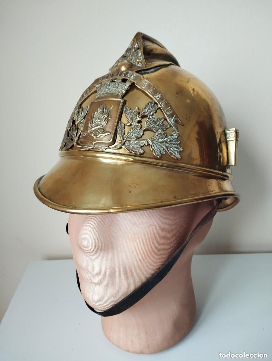 Militaria: Casco bomberos Francia. Modelo 1885