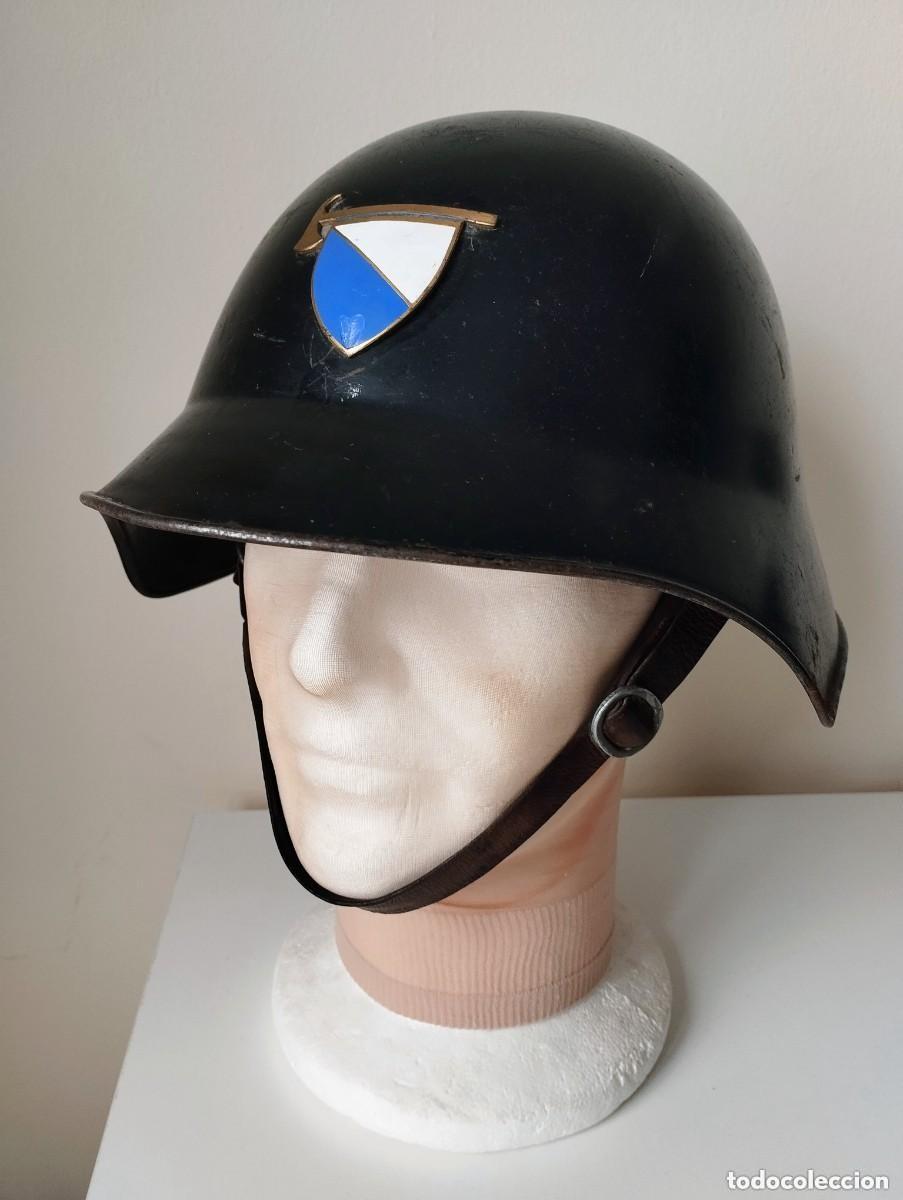 Militaria: Casco bomberos Suizo. Modelo M18/40