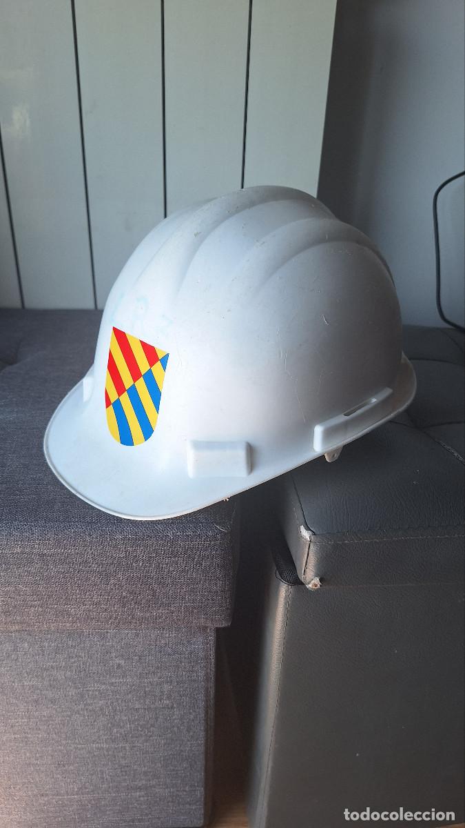 Militaria: casco de trabajo de la UME unidad militar de emergencia Espa&ntilde;a