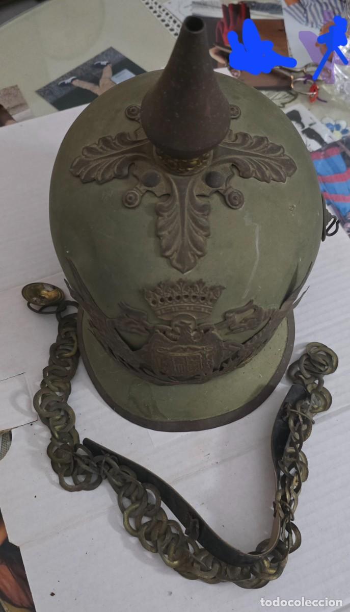 Militaria: ANTIGUO CASCO MET&Aacute;LICO DE GRAN GALA DE POLICIA LOCAL SEVILLA.