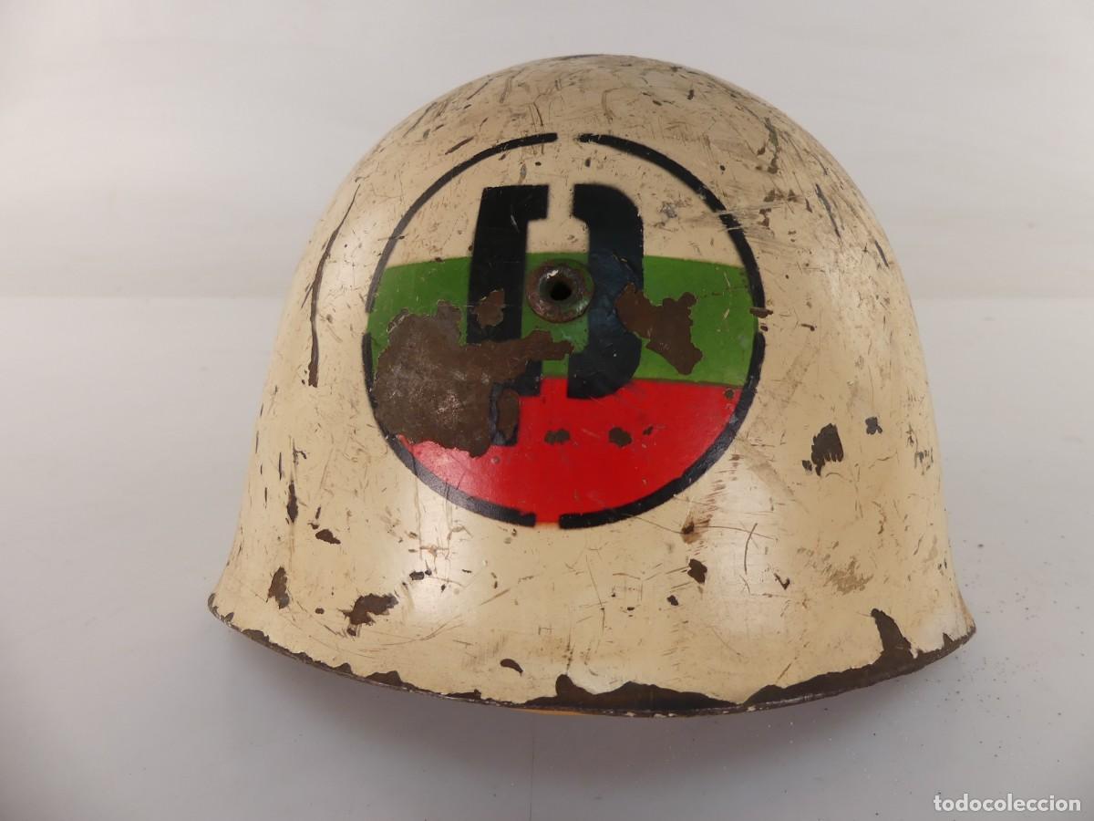 Militaria: ANTIGUO CASCO MODELO ITALIANO BLANCO FABRICADO PARA BULGARIA SEGUNDA GUERRA MUNDIAL