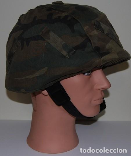 Militaria: FUNDA MIMETIZADA BOSCOSA PARA CASCO MODELO MARTE. TALLA G.-02