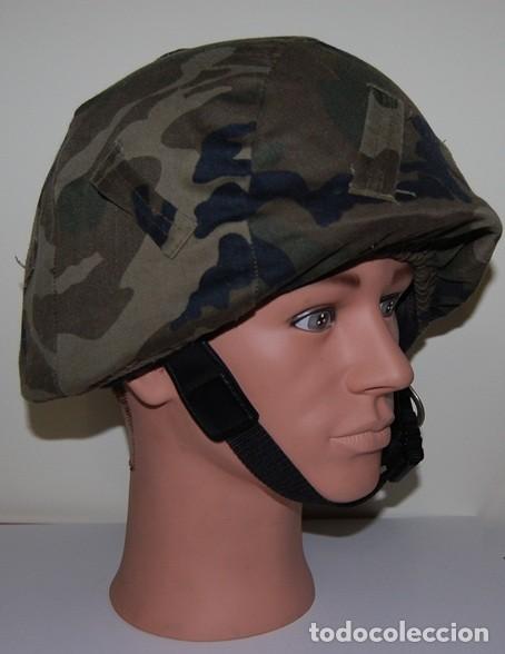 Militaria: FUNDA MIMETIZADA BOSCOSA PARA CASCO MODELO MARTE. TALLA G.-03
