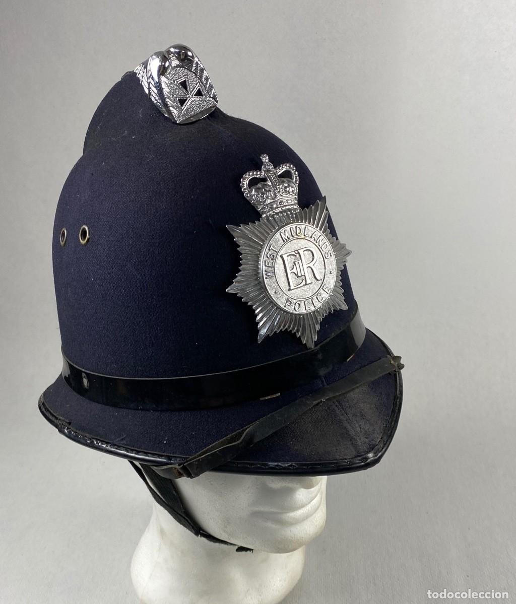Militaria: CASCO BRIT&Aacute;NICO POLIC&Iacute;A BOBBY POLICE NOTINGHAM CITY POLICE