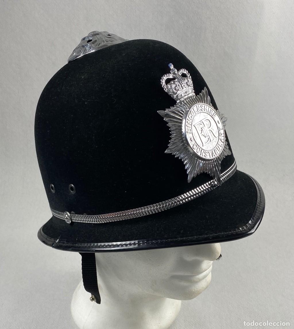 Militaria: CASCO BRIT&Aacute;NICO POLIC&Iacute;A BOBBY POLICE LINCOLNSHIRE CONSTABULARY