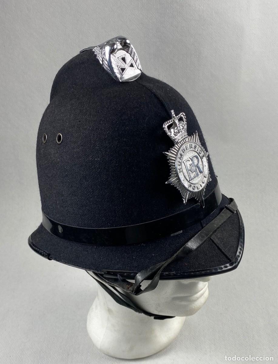 Militaria: CASCO BRIT&Aacute;NICO POLIC&Iacute;A BOBBY POLICE HUMBERSIDE POLICE