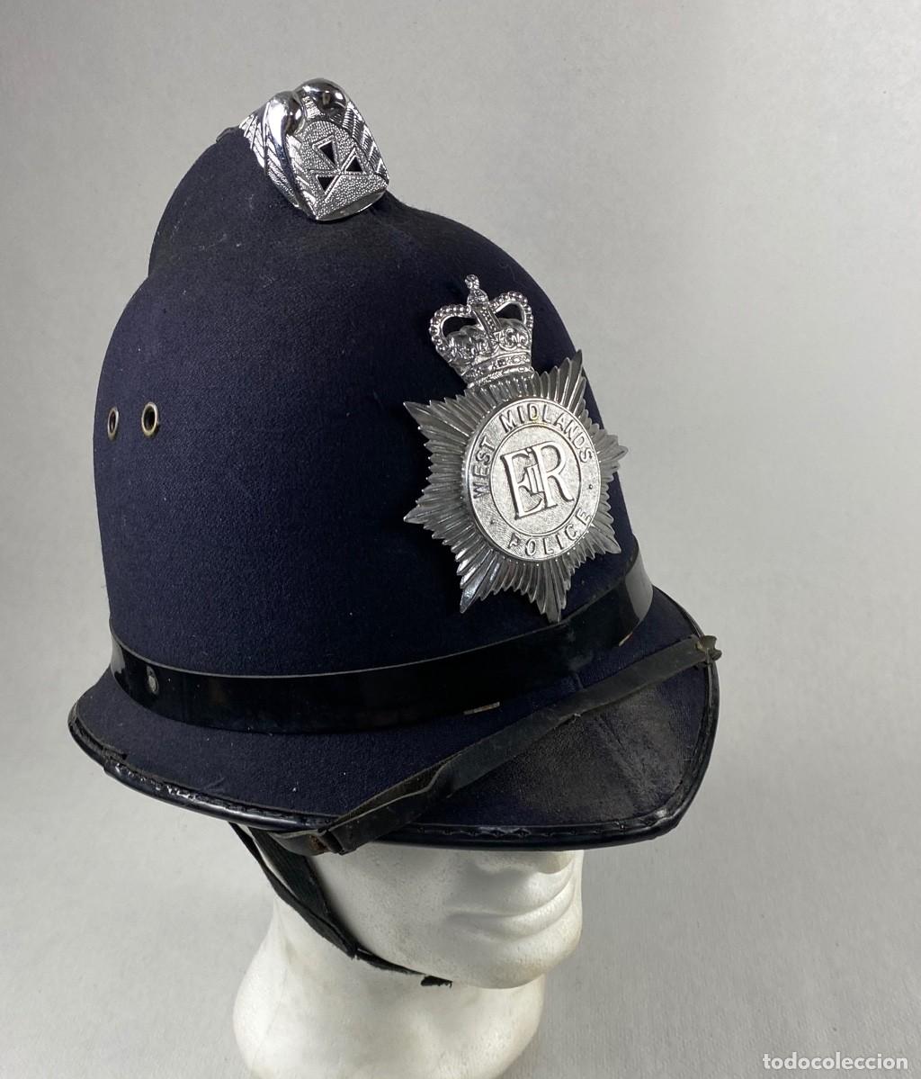 Militaria: CASCO BRIT&Aacute;NICO POLIC&Iacute;A BOBBY WEST MIDLANDS POLICE