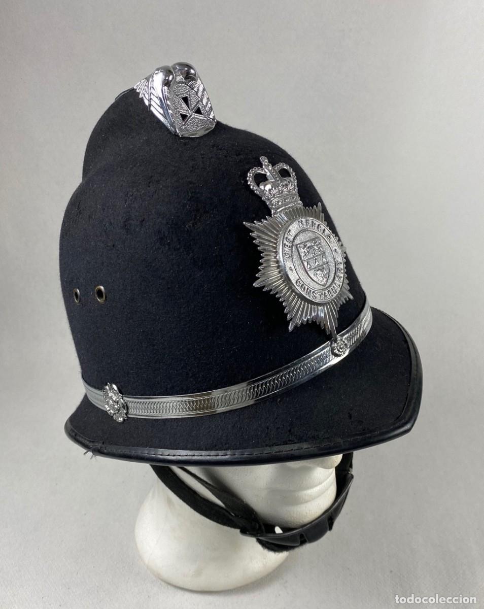 Militaria: CASCO BRIT&Aacute;NICO POLIC&Iacute;A BOBBY POLICE WEST MERCIA CONSTABULARY