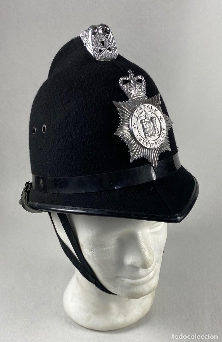 Militaria: CASCO BRIT&Aacute;NICO POLIC&Iacute;A BOBBY POLICE SUFFOLK CONSTABULARY