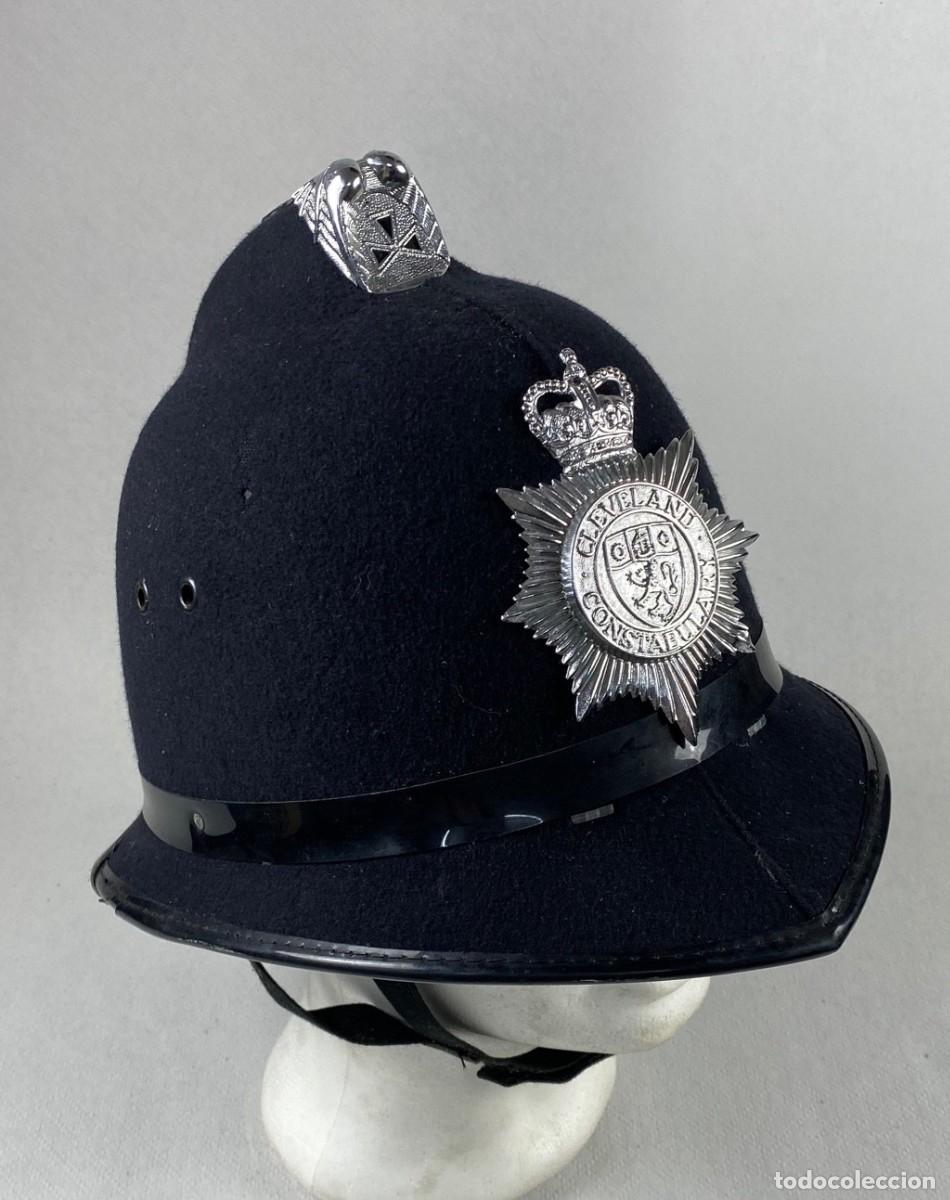 Militaria: CASCO BRIT&Aacute;NICO POLIC&Iacute;A BOBBY POLICE CLEVELAND CONSTABULARY 61