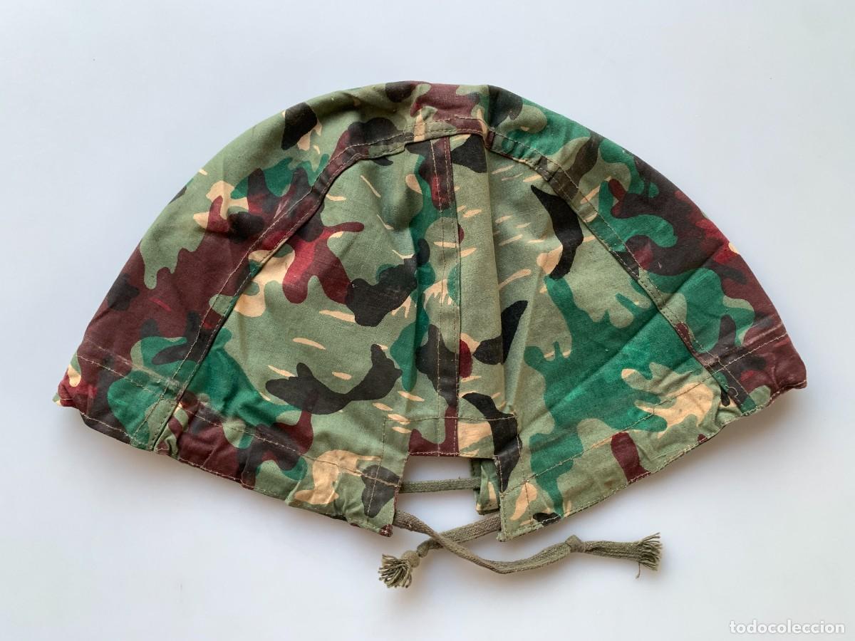 Militaria: Funda Casco Camuflaje Ameba M61 M65 Paracaidista BRIPAC Ej&eacute;rcito VTG 60s