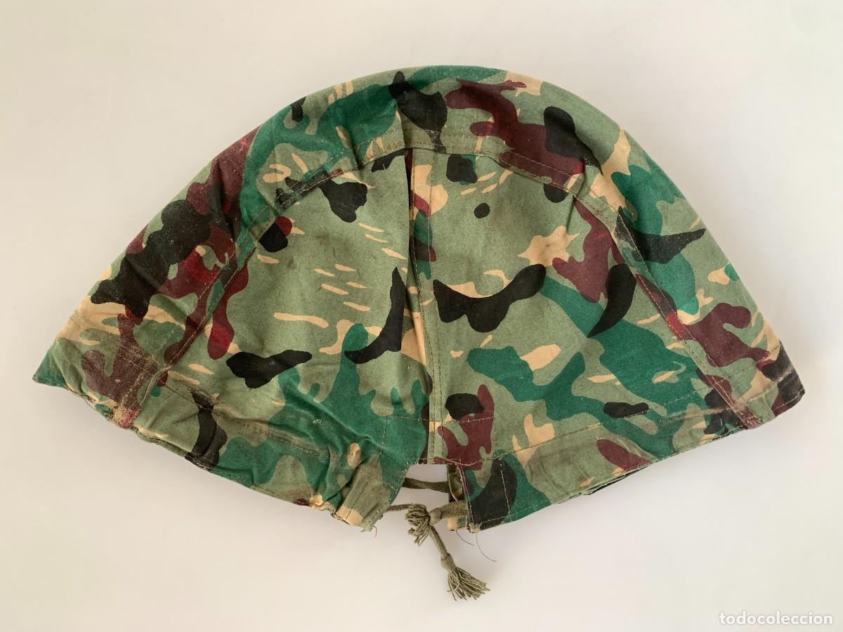 Militaria: Funda Casco Camuflaje Ameba M61 M65 Paracaidista BRIPAC Ej&eacute;rcito VTG 60s