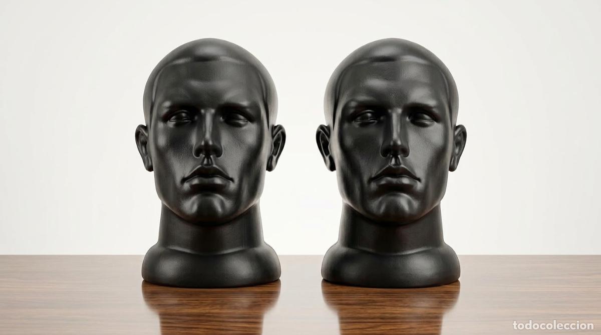 Militaria: Lote 2 maniqu&iacute;es cabeza hombre.