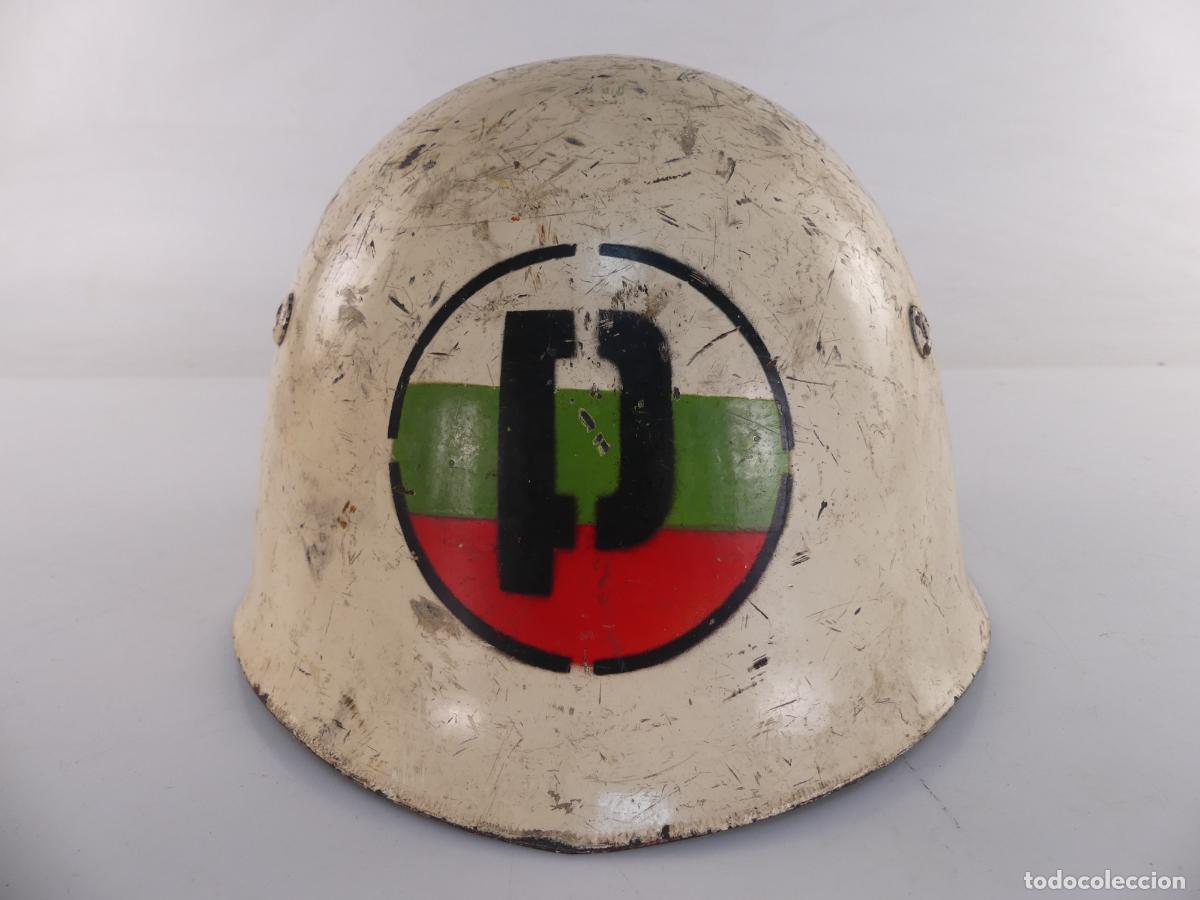 Militaria: CASCO MODELO ITALIANO BLANCO FABRICADO PARA BULGARIA SEGUNDA GUERRA MUNDIAL