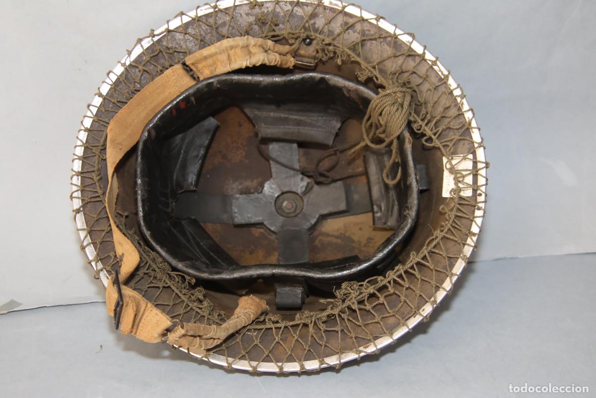 Military Antiques: CASCO INGL&Eacute;S M-K2 - II GUERRA MUNDIAL Tommy - Reino Unido- con Red - con marcas.
