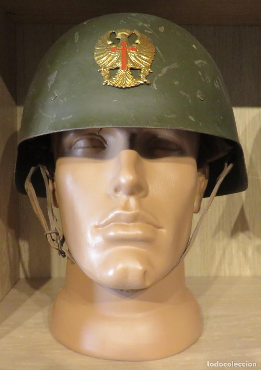 Militaria: ESPA&Ntilde;A A&Ntilde;OS 40 CASCO M21 O M26 SIN ALA DENOMINADO &rdquo;PORTUGU&Eacute;S&rdquo; CON EMBLEMA EJ&Eacute;RCITO