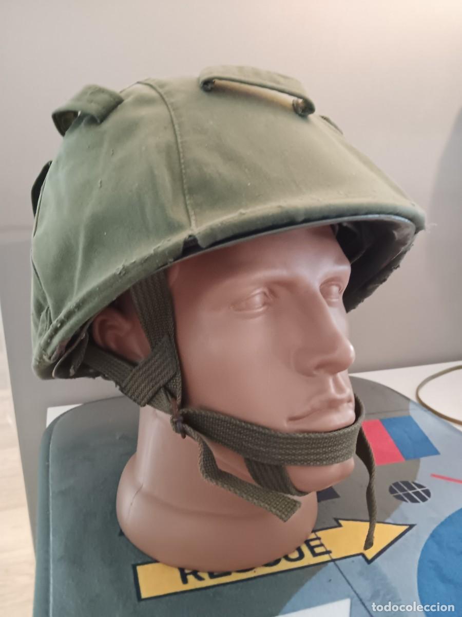 Militaria: CASCO ESPA&Ntilde;OL FEDUR M65 VARIANTE B COMPLETO SOTOCASCO Y FUNDA 1965 ET BRIPAC