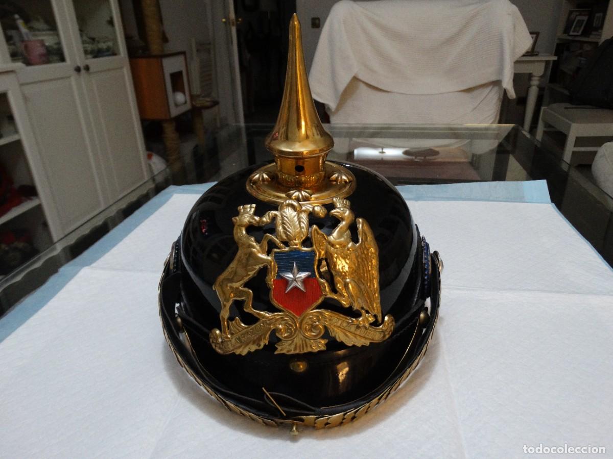 Militaria: PICKELHAUBE CHILENO DE ACADEMIA MILITAR