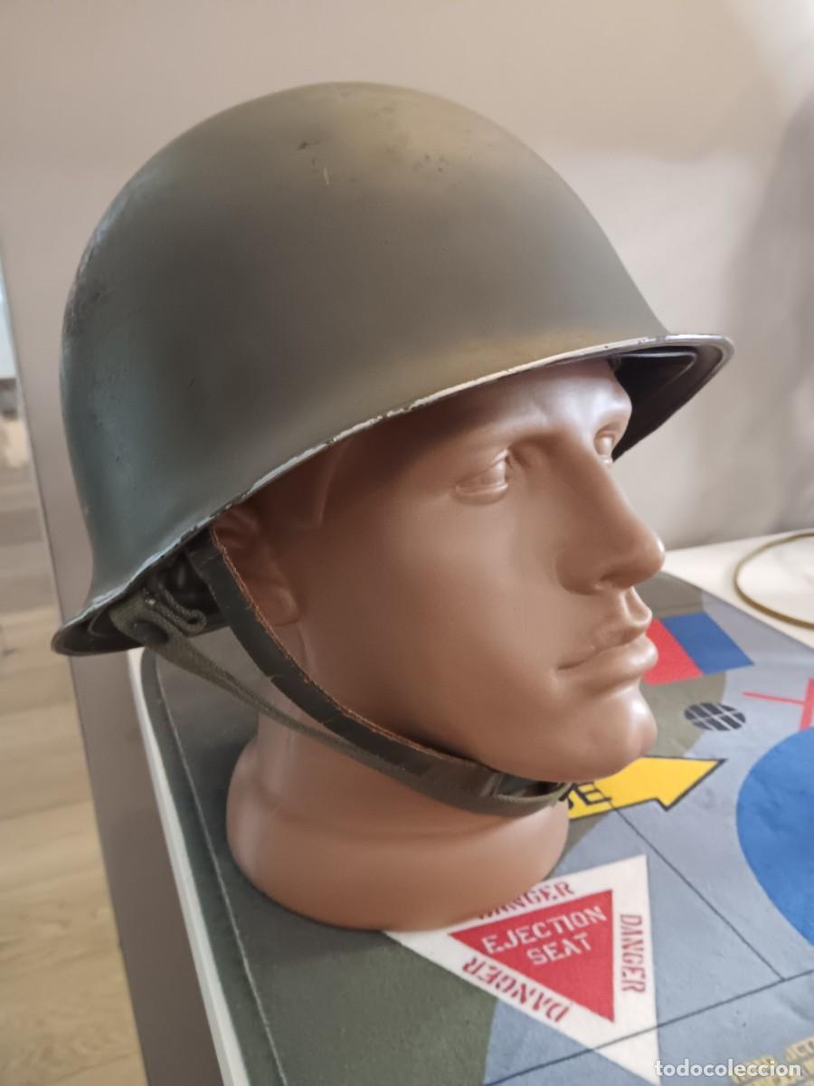 Militaria: CASCO FRANC&Eacute;S M51 MARCA PONT DE BUIS A&Ntilde;OS 70 &Eacute;POCA KOLWEZI