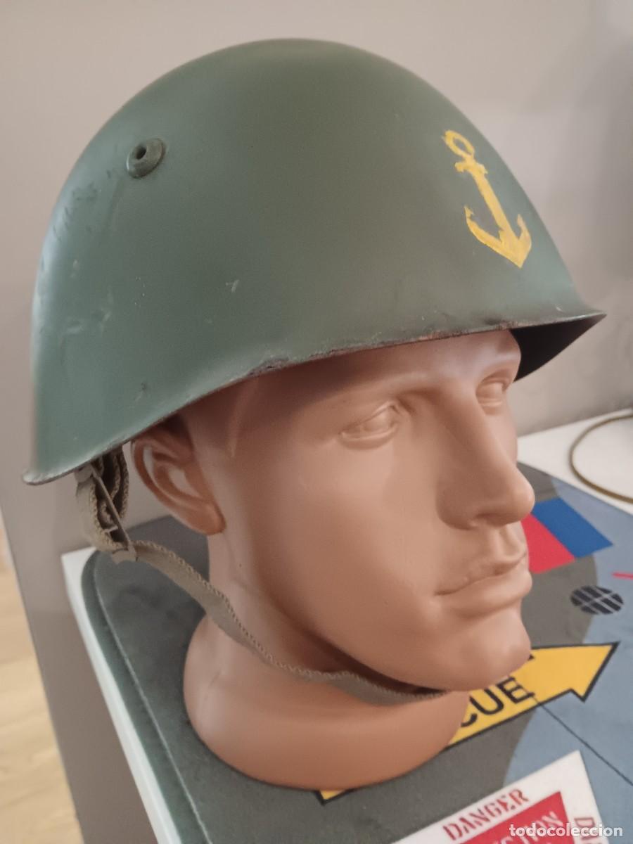 Militaria: ITALIA CASCO M33 MARINA MILITARE CON MARCAJES POSIBLEMENTE POSGUERRA