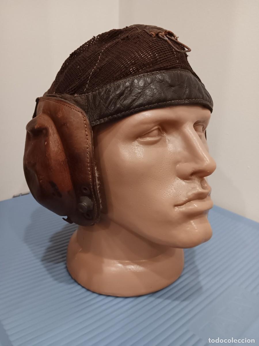 Militaria: LUFTWAFFE GORRO DE VUELO LKP N101 1er MODELO ALEMANIA SEGUNDA GUERRA MUNDIAL ESCUADRILLA AZUL