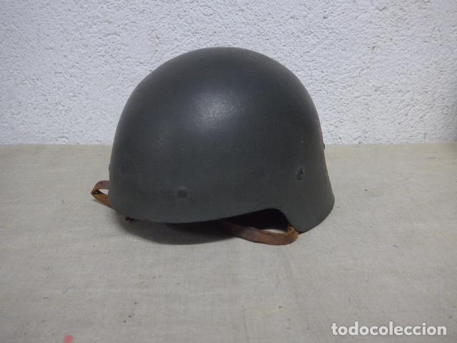 Militaria: Antiguo casco m-21 sin alas original, color gris, guerra civil. Nunca reutilizado