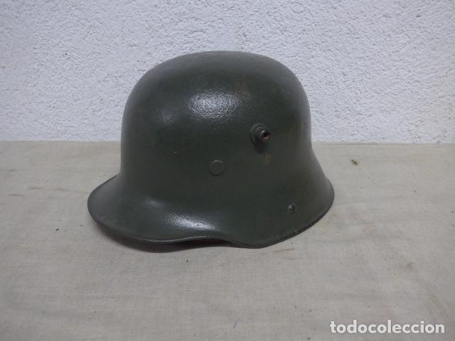 Militaria: Antiguo casco aleman original M-1916 de la I Guerra Mundial. Alemania
