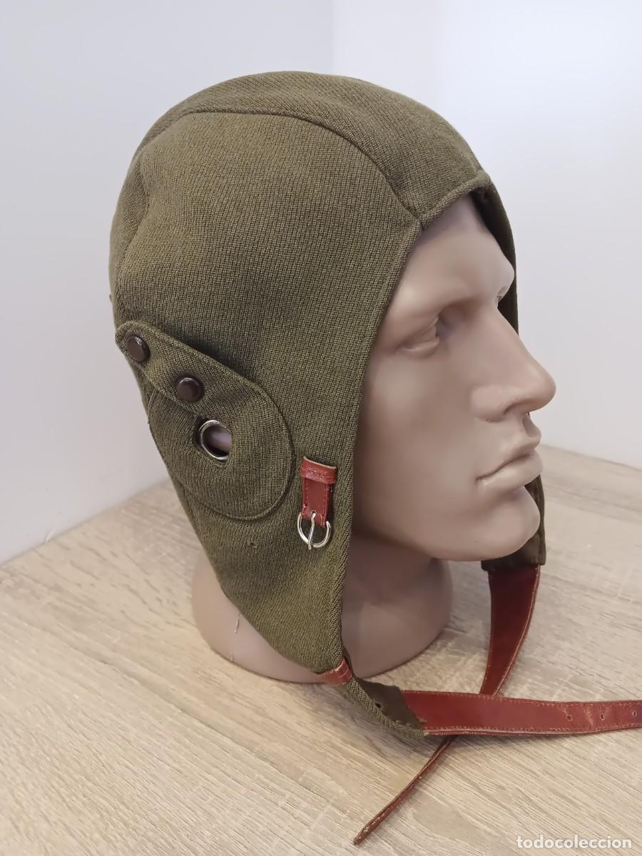 Militaria: ESPA&Ntilde;A A&Ntilde;OS 50 GORRO DE PILOTO DE TELA INVIERNO VUELO REGLAMENTO 1946 EJ&Eacute;RCITO DEL AIRE