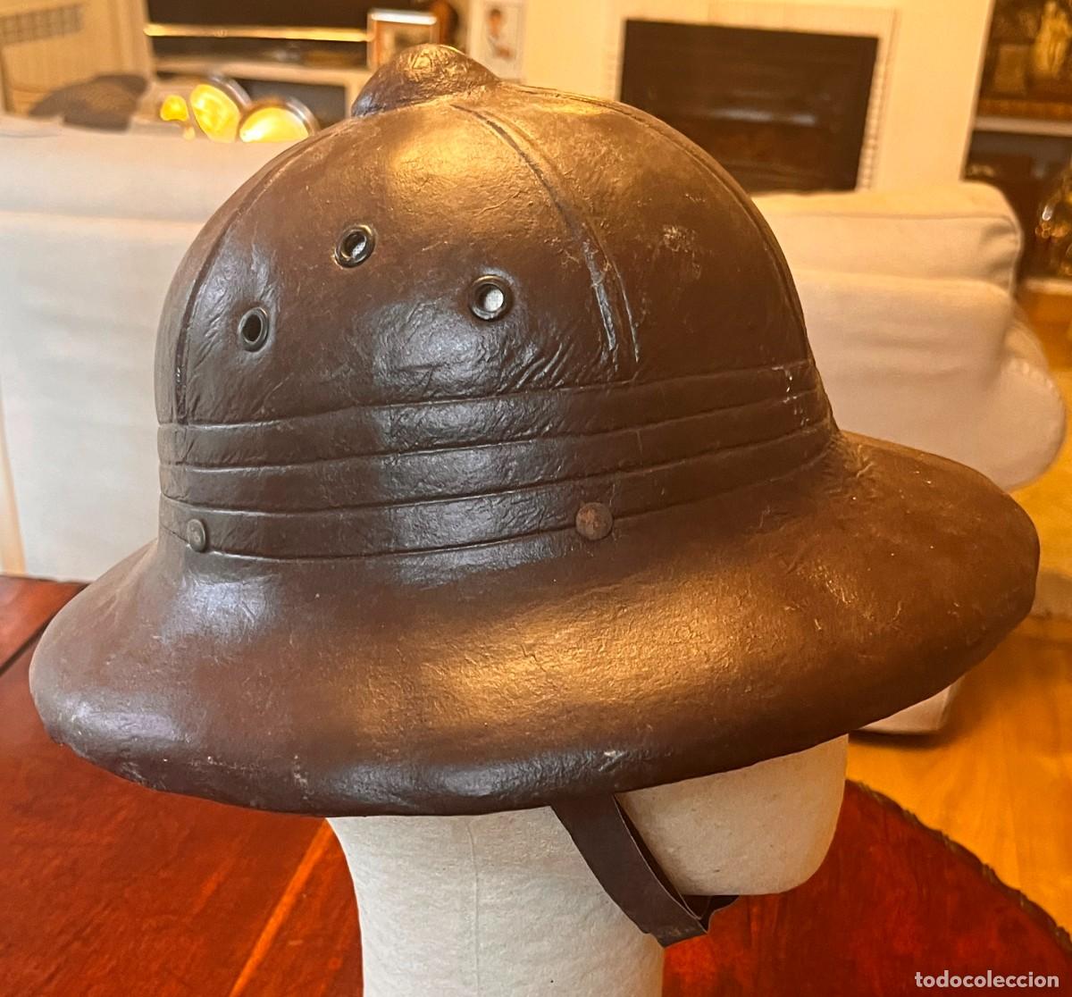 Militaria: Antiguo salacot colonial casco tropical primer tercio siglo XX