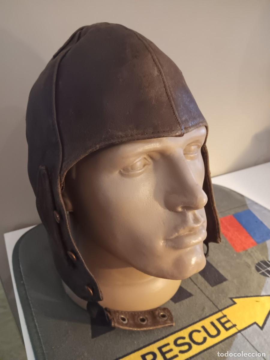 Militaria: ANTIGUO GORRO DE PILOTO DE CUERO A&Ntilde;OS 30 POSIBLEMENTE FRANC&Eacute;S