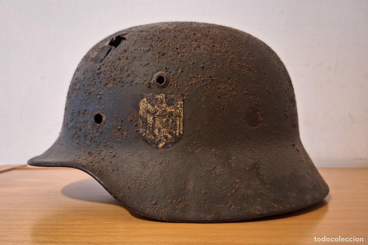 Military Antiques: Casco alem&aacute;n M35 doble calca Segunda Guerra Mundial