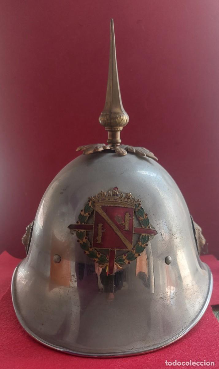 Militaria: CASCO GUARDIA INTERIOR. PALACIA DEL PARDO. EPOCA FRANCO