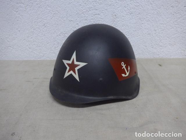 Militaria: Antiguo casco ruso ssh40 de la Marina, original. URSS comunista. Rusia.