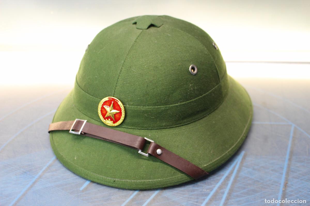 Militaria: Casco salacot tropical, ej&eacute;rcito de Vietnam del Norte, vietcong. Vietnam Army Pith Helmet.