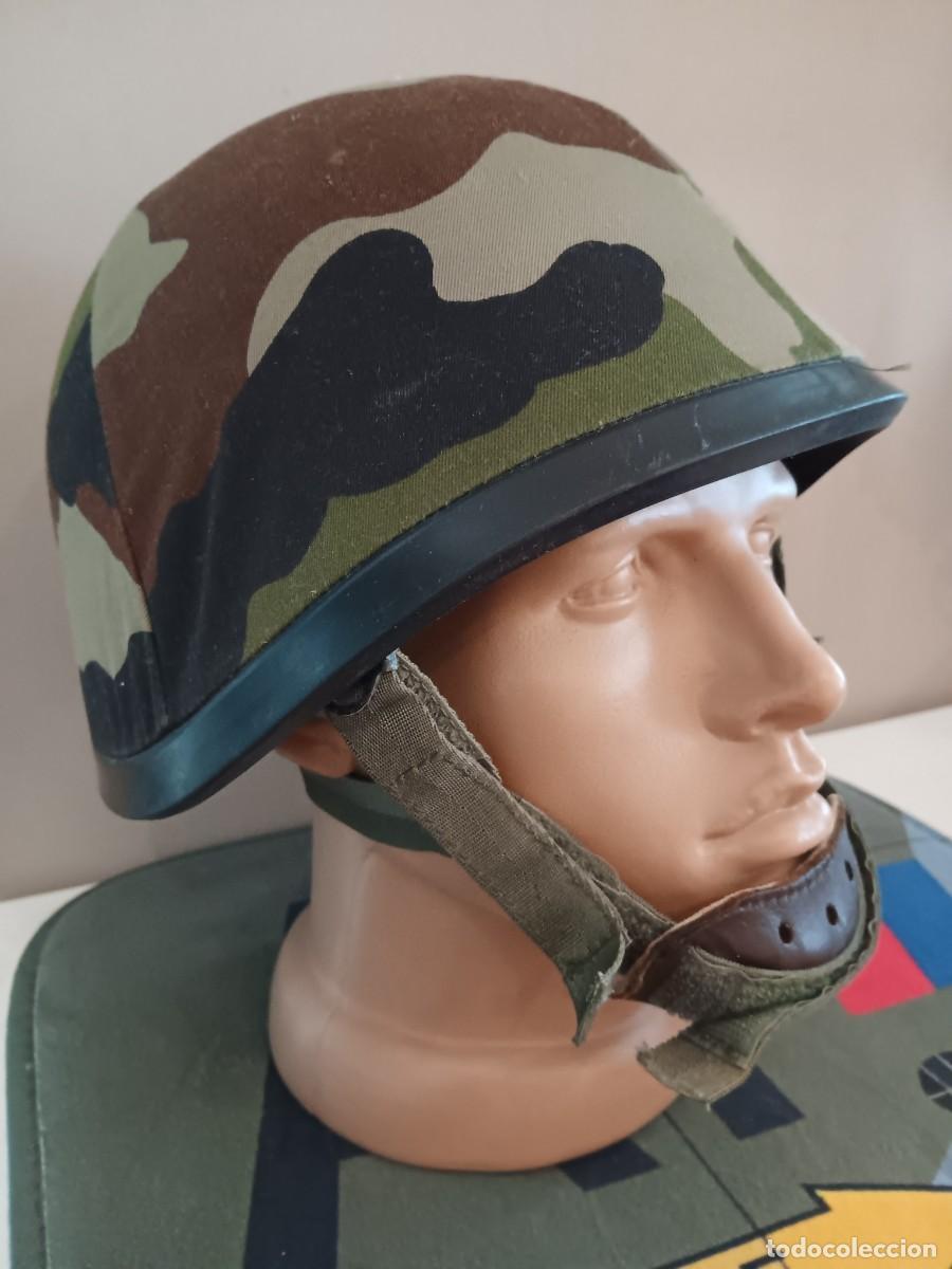 Militaria: FRANCIA CASCO M78 ARMEE DE TERRE FUNDA MIMETIZADA BOSCOSA