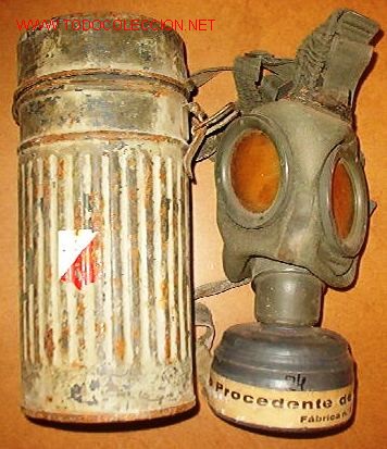 Militaria: M&aacute;scara antig&aacute;s alemana . - Foto 1
