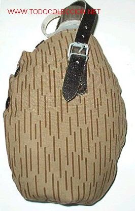 Militaria: cantimplora de la RDA, con funda de camuflaje lluvia - Foto 1